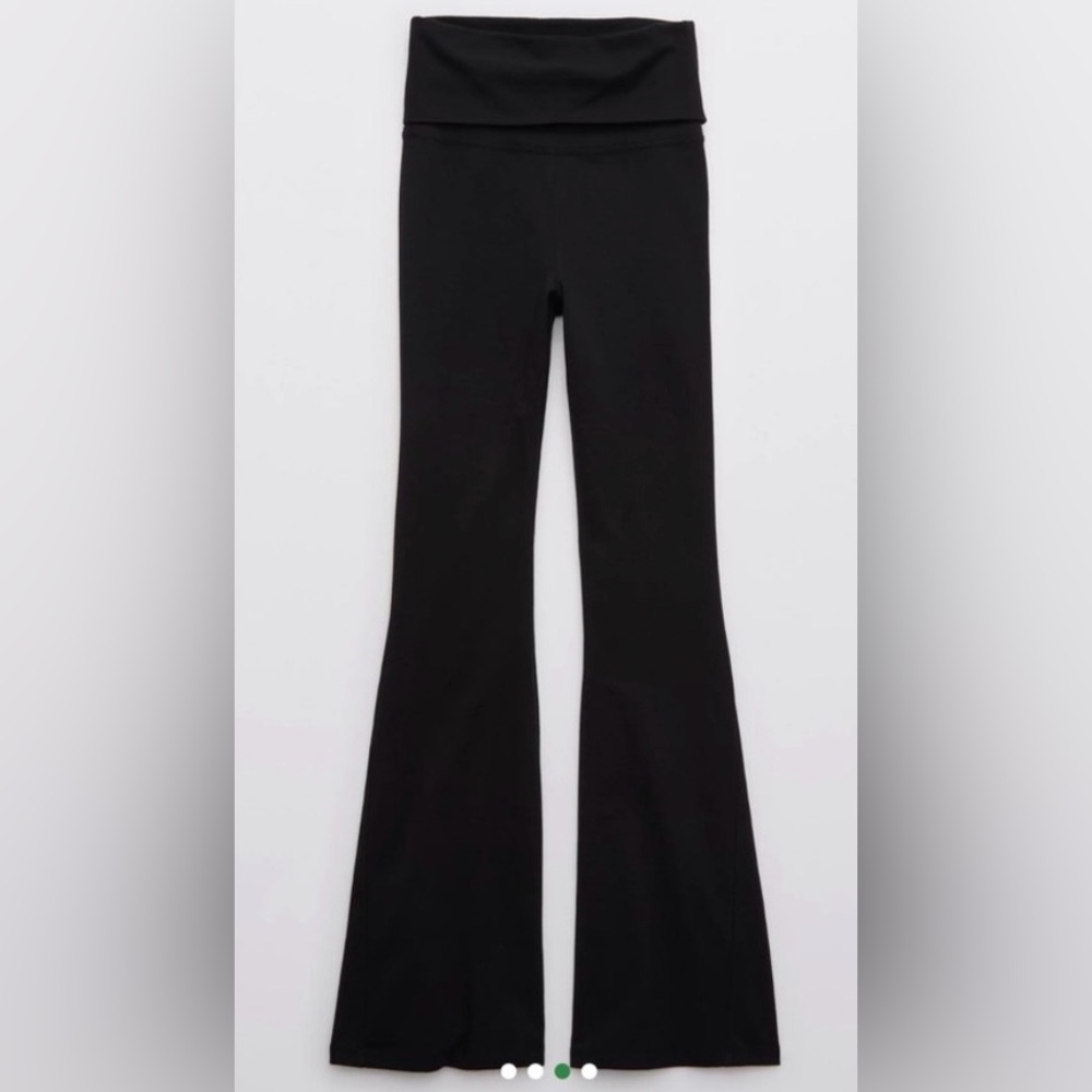 Aerie Black Super Flare OG High Rise Fold Over Size XL BNWOT